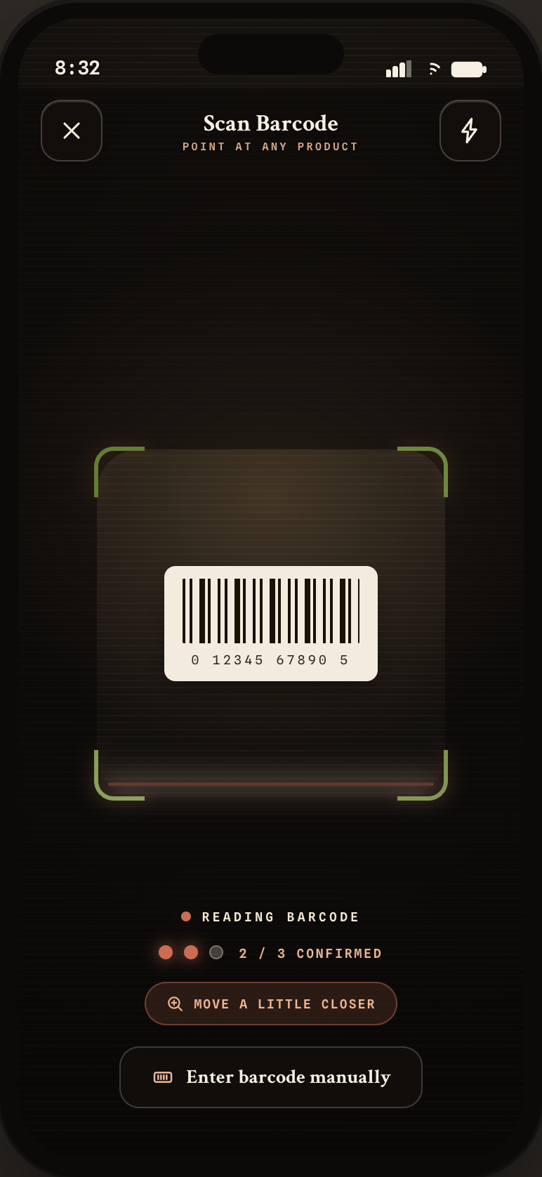 Scanning a barcode